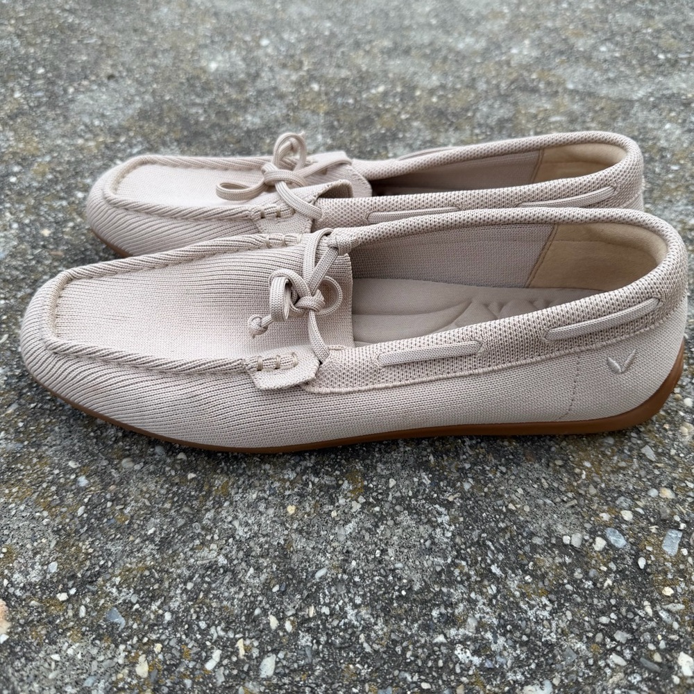 Vivaia Tan Jackie Square Toe Slip On Loafers Comfort Drivers Preppy EU 39 - Picture 4 of 6
